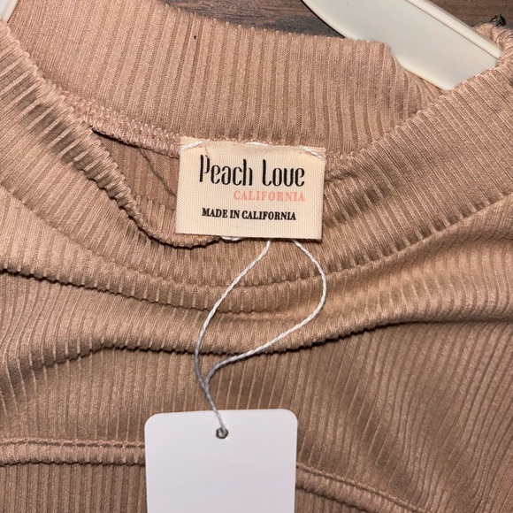 Tan Ribbed Bodysuit - Picture 5 of 6